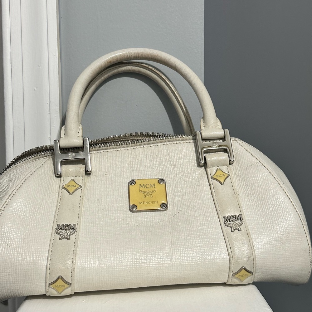 MCM White Purse